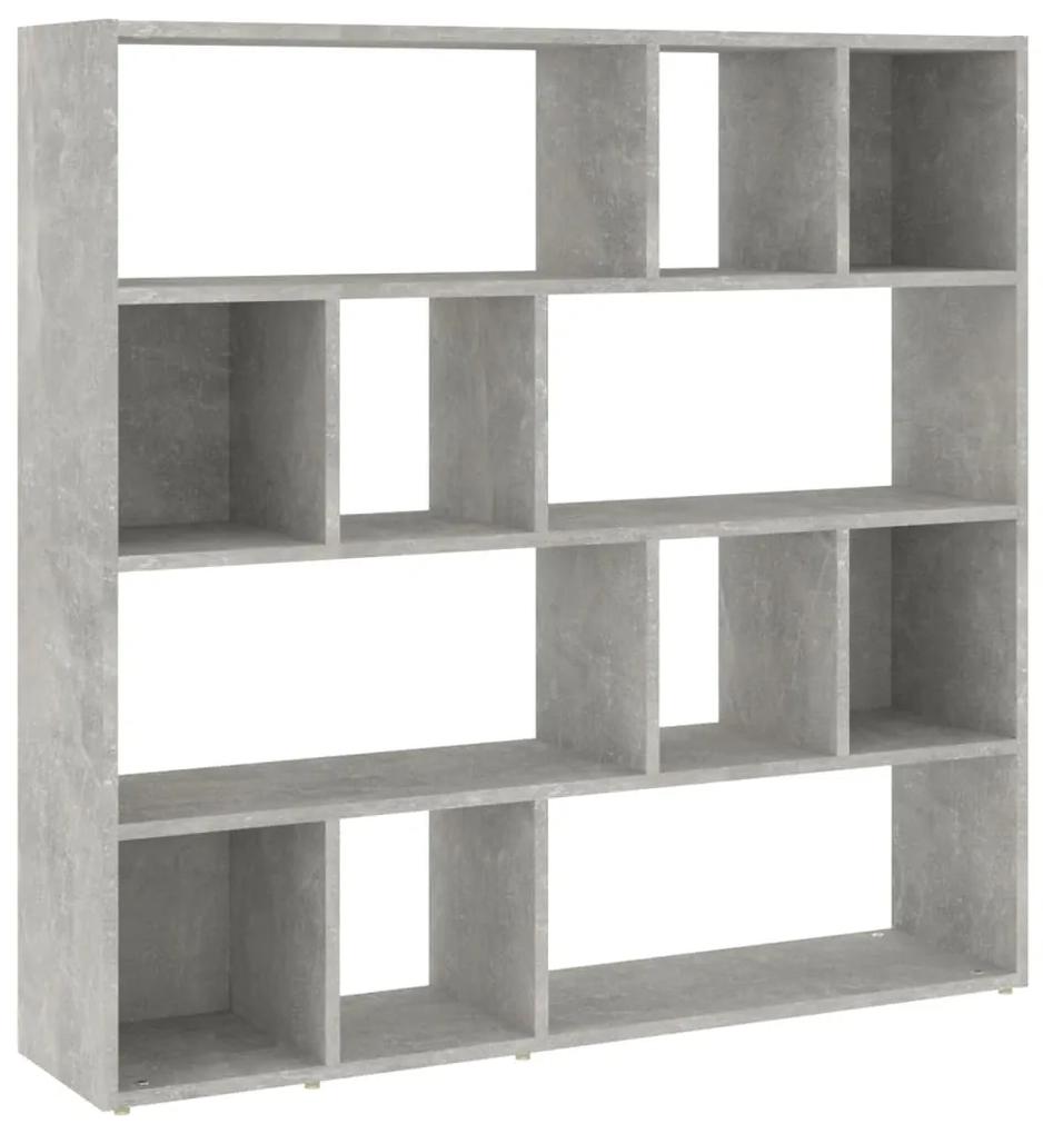 Libreria/divisorio grigio cemento 105x24x102 cm