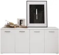 Mobile multiuso da soggiorno Bianco in legno nobilitato 180x80x45 cm