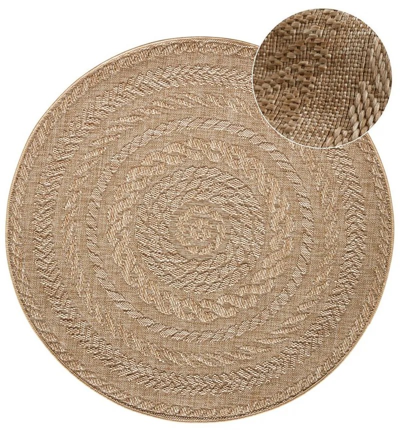 Tappeto da esterno beige, Ø 160 cm Almendro - NORTHRUGS