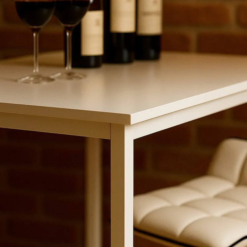 Tavolo Biro Alto Rettangolare - Bianco