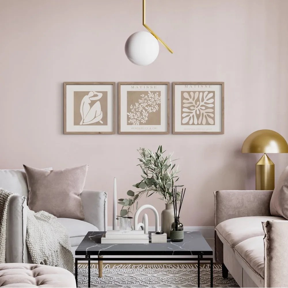 Set di dipinti 3 pz 30x30 cm Matisse – Styler