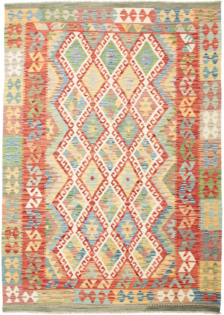 Kilim Tappeto 240x170 (Pakistan) Tessuto A Mano