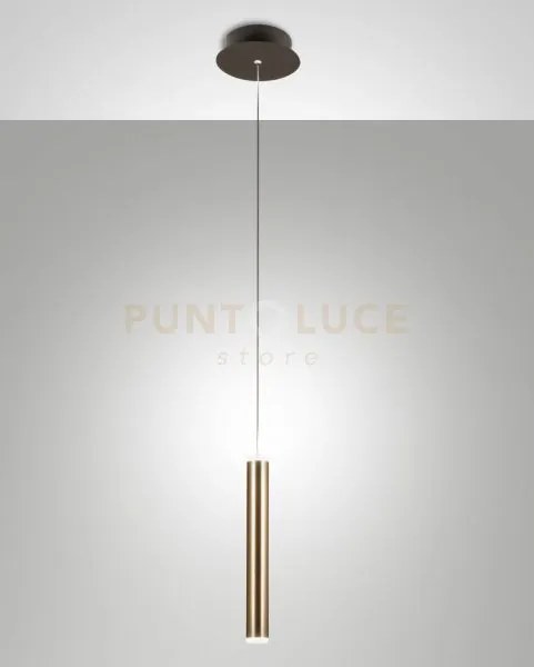 Prado lampada a sospensione nero e ottone satinato 1 luce a led 300...