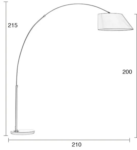 Lampada da terra nera Arc - Zuiver