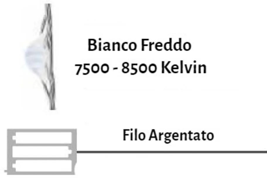 Mini LED 8 GIOCHI DI LUCE 15m Cavo ARGENTO IP44 Colore Bianco Freddo 7500 - 8500 °K