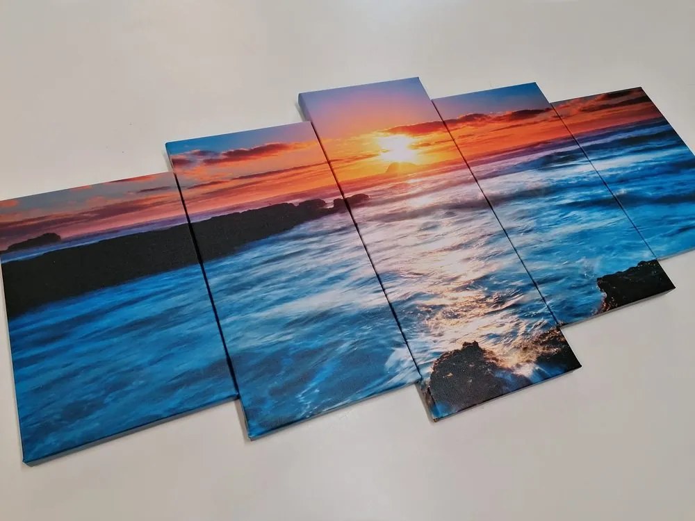 Quadri 5 pezzi – Tramonto romantico