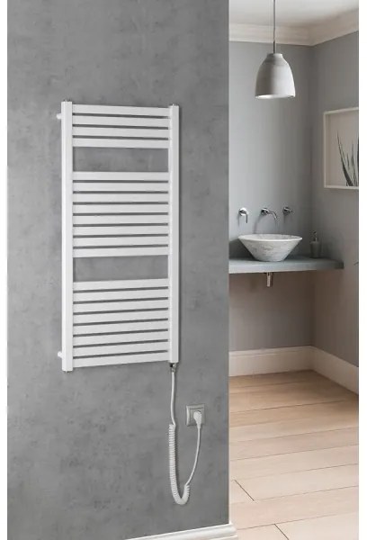 Aqualine - Radiatore elettrico da bagno TONDI-E 300W/230V 97 cm bianco