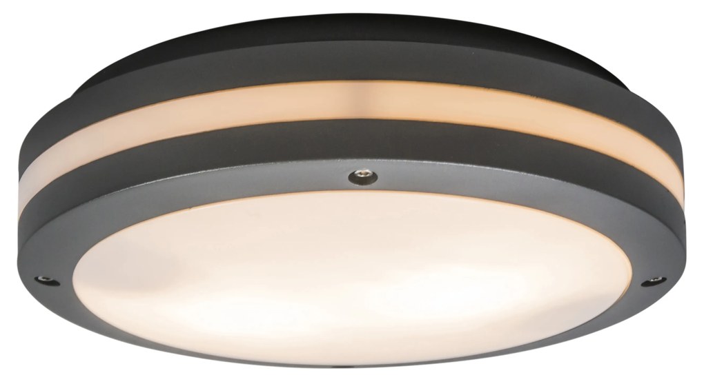 Plafoniera da parete e soffitto grigio scuro 2 luci IP54 - Glow