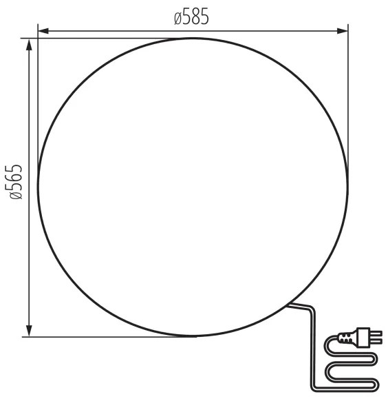Kanlux 36593 - Lampada esterna STONO 1xE27/25W/230V Ø 58,5 cm IP65