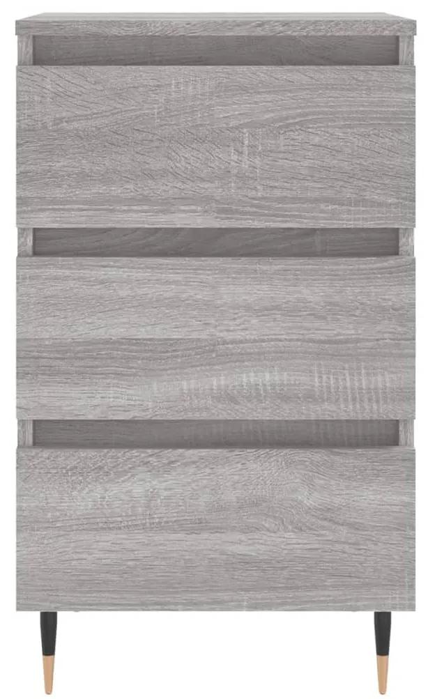 Comodini 2pz grigio sonoma 40x35x69 cm in legno multistrato