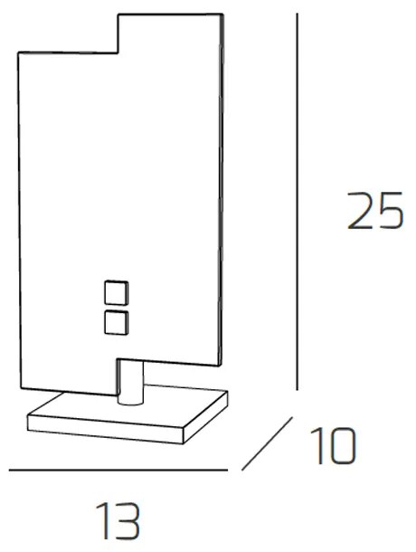 Abatjour Moderno Tetris Color Metallo Cromo Vetro Bianco 1 Luce G9