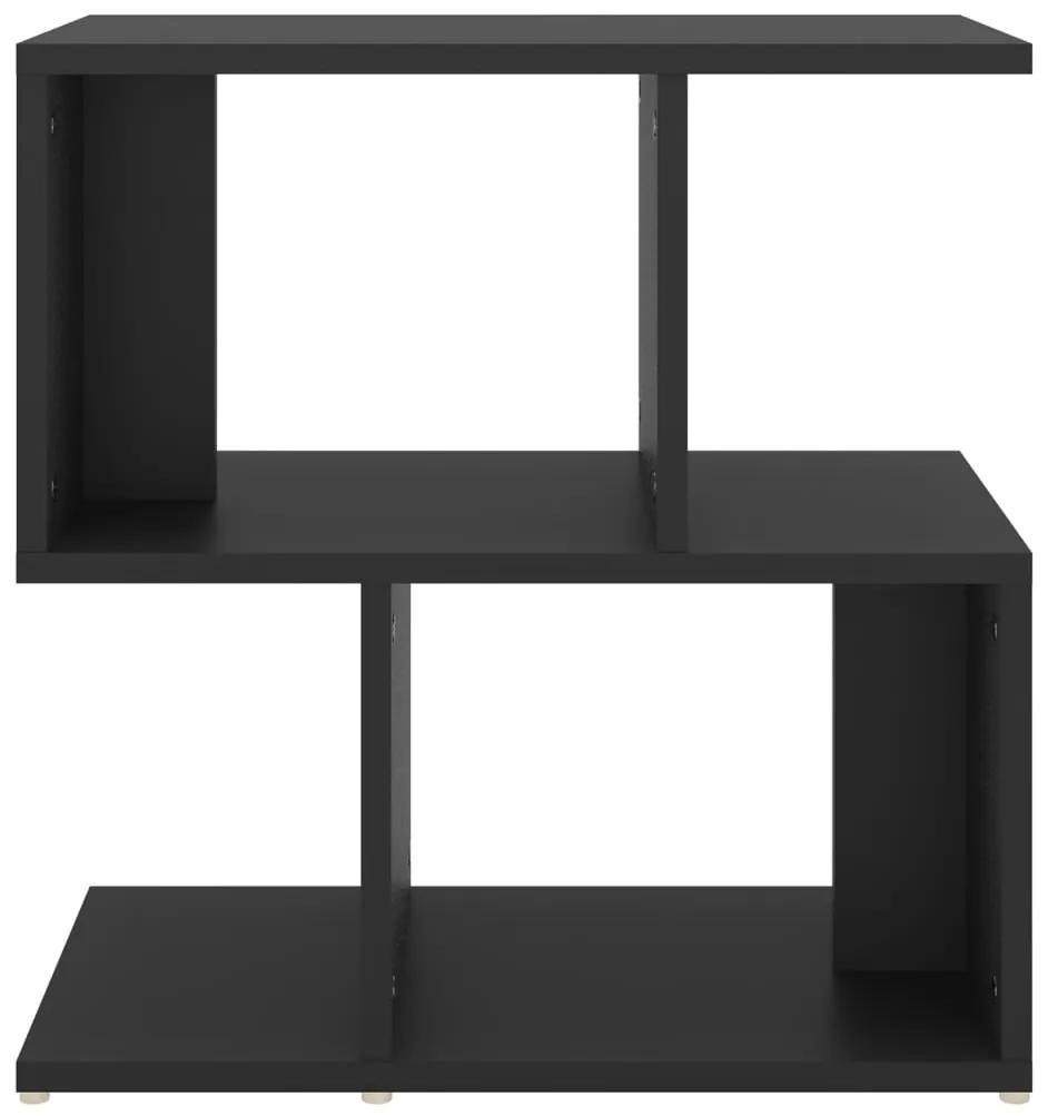 Comodino nero 50x30x51,5 cm in legno multistrato