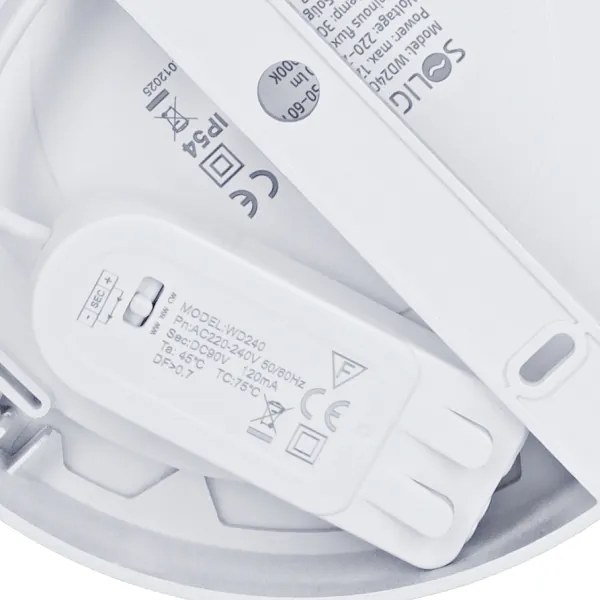 Solight WD240-S - Pannello LED 2 in 1 LED/12W/230V 3000/4000/6000K Ø17 cm IP54 argento