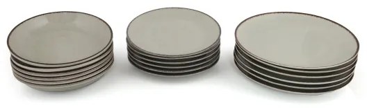 Set da tavola 18 pezzi, verde/porcellana