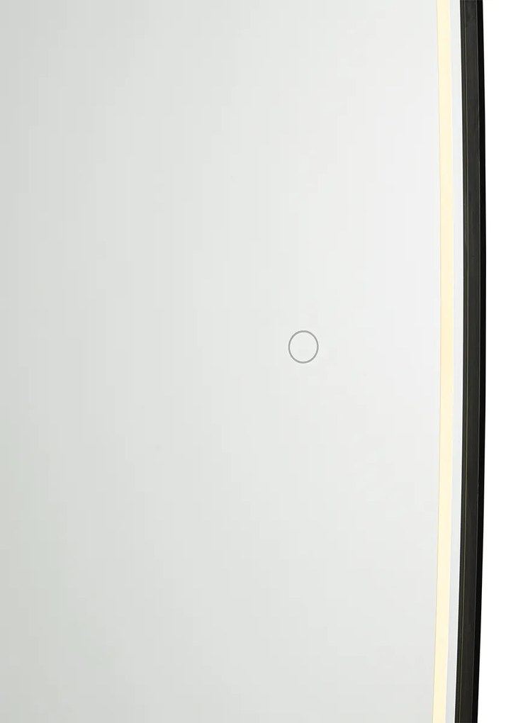 Specchio da bagno moderno nero con LED e dimmer touch - Geraldien