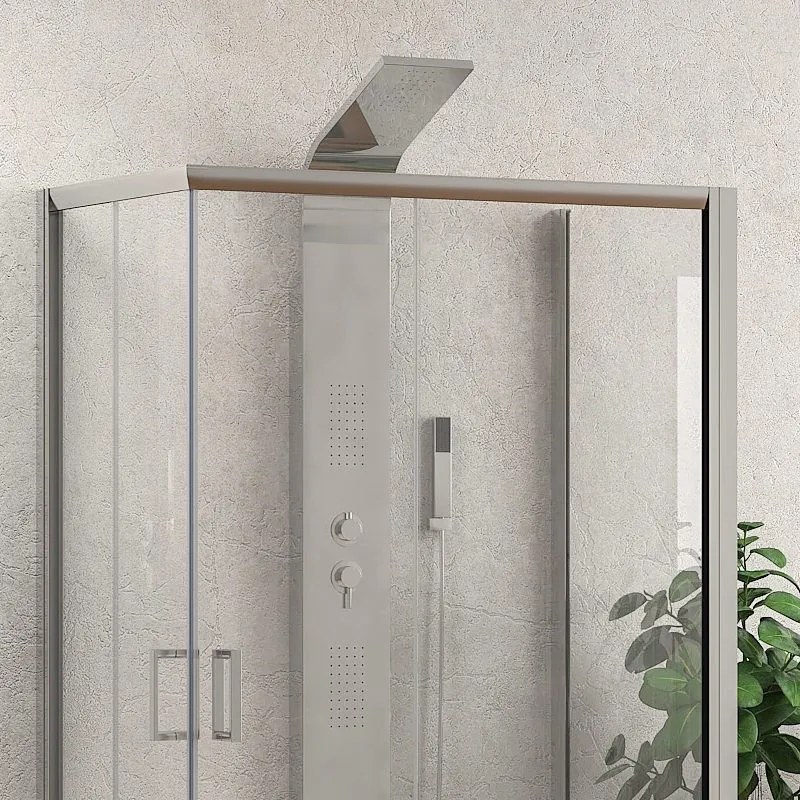 Box doccia 3 lati 70x70x70 altezza 180 cristallo trasparente K410 - KAMALU