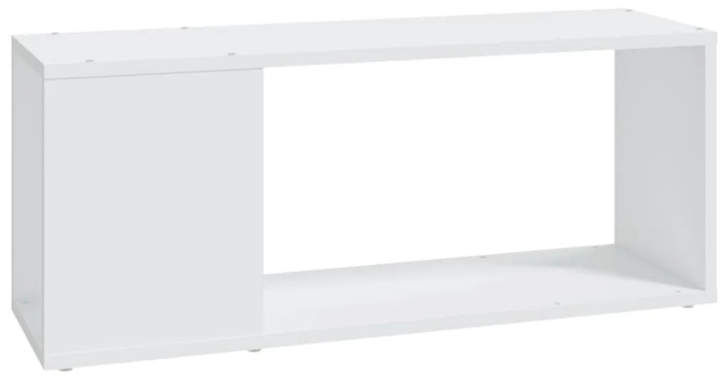 Mobile porta tv bianco 80x24x32 cm in legno multistrato