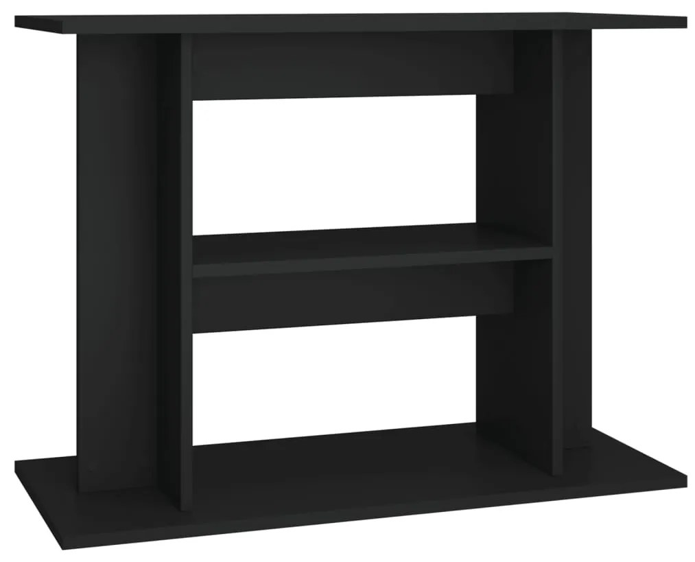 Supporto per acquario 80x35x60 cm in legno multistrato nero