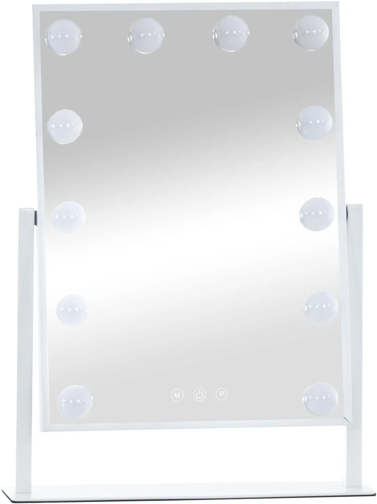 Specchio Hollywood Schminkspiegel Yaren Con Illuminazione A Led E Touchscreen / Weiß