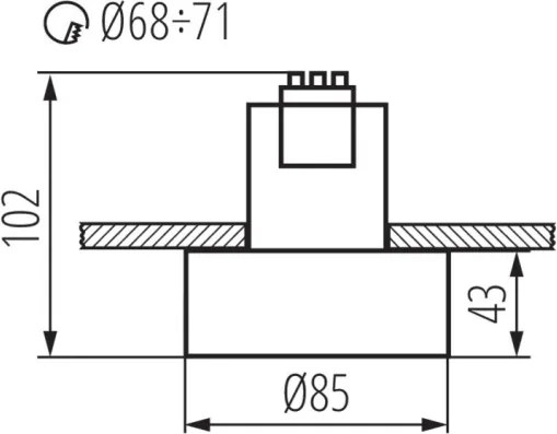 Kanlux 27578 - Luce da incasso MINI RITI 1xGU10/25W/230V nera