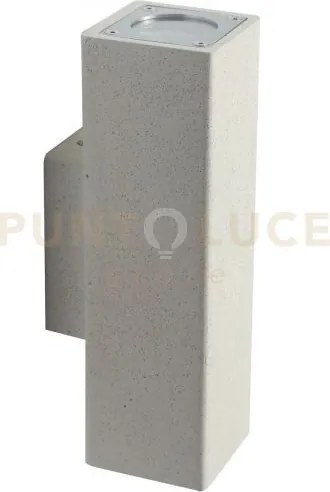 Applique biemissione oakland bianca 2 luci attacco gu10 ip65 7,5x10...