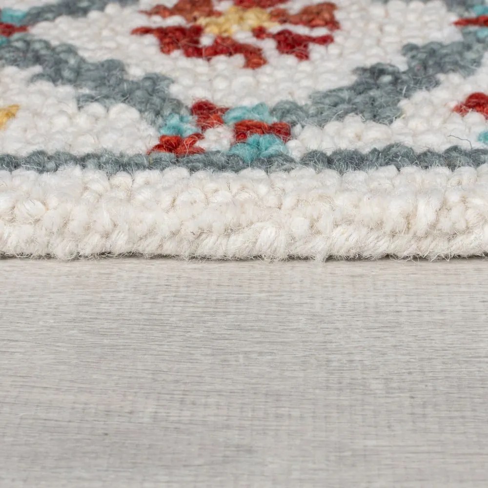 Tappeto in lana rosso e blu tessuto a mano 200x290 cm Iris Traditional - Flair Rugs