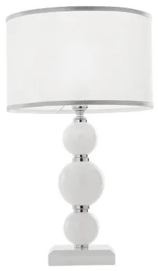 Lampada da tavolo 25x44 cm TEBE in vetro lavorato a mano Bianco