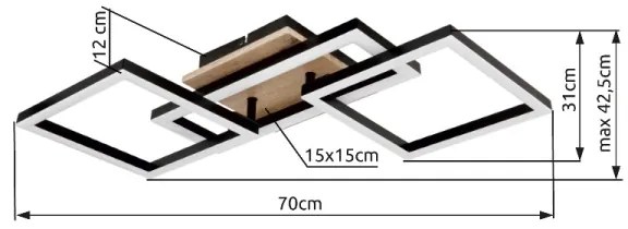 Globo 67284-24 - Plafoniera LED BOSSY LED/24W/230V