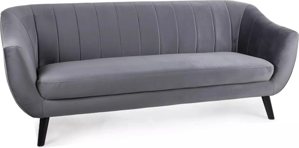 Divano 3 posti Elite 3 Velvet grigio – 200x85x83 cm