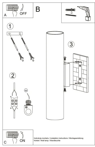 Sollux SL.1202 - Applique LAGOS 2xGU10/10W/230V oro