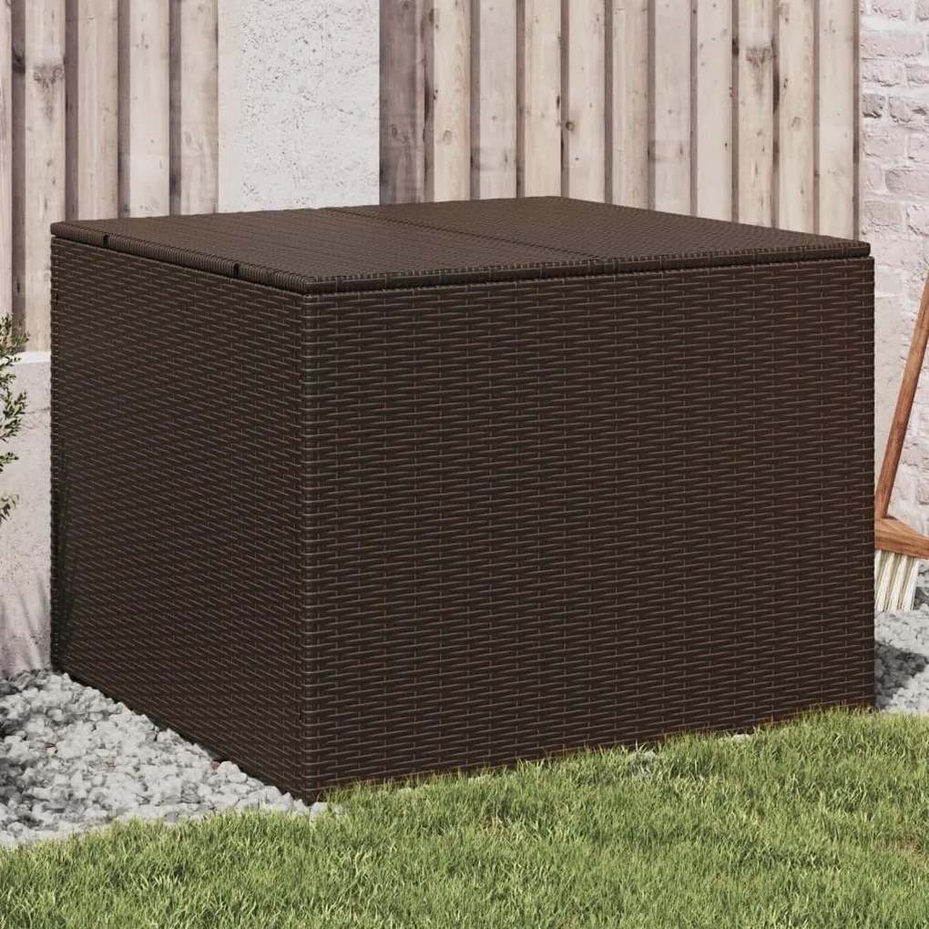 Contenitore Da Giardino Marrone 291l İn Polyrattan /
