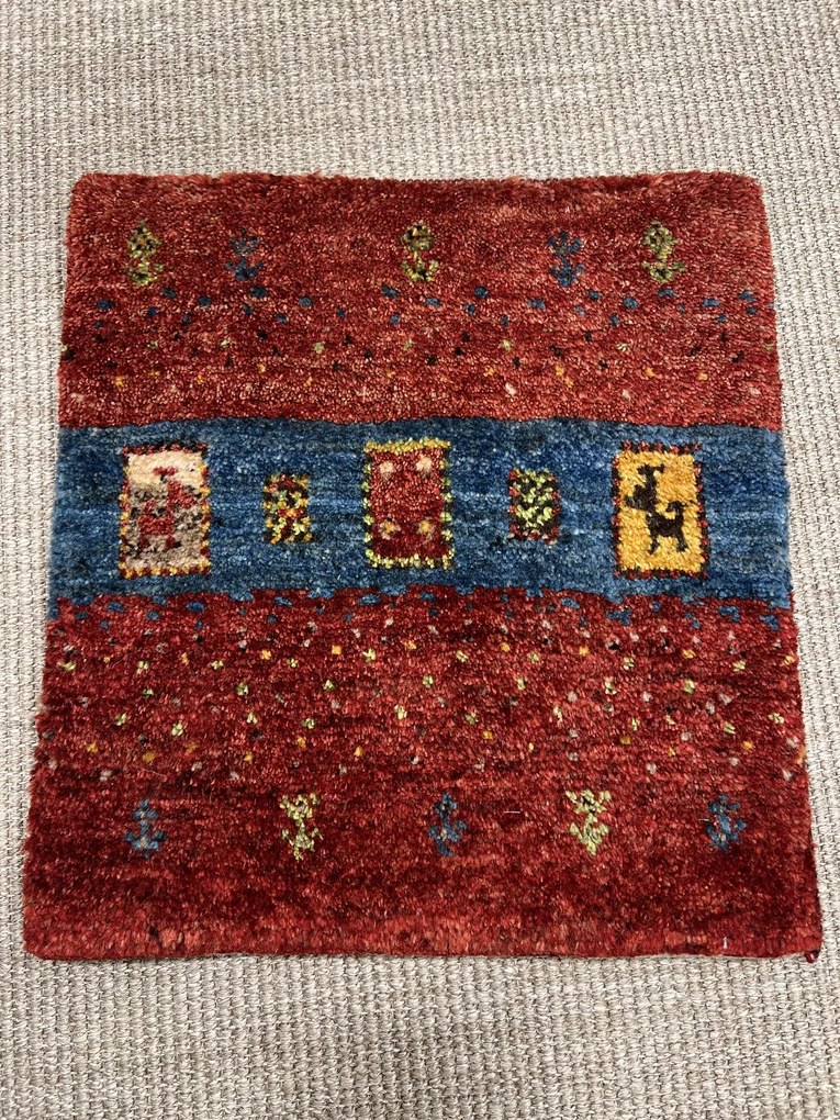 Gabbeh Tappeto persiano 40x40 Rosso (Iran) Annodato A Mano