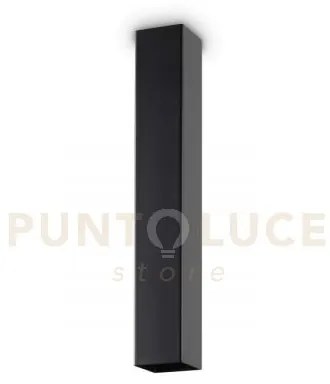 Look square lampada da soffitto 1 luce attacco gu10  6x40cm nero