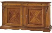 Madia credenza 2 porte in legno arte povera tinta bassano l.213 p.55 h.115