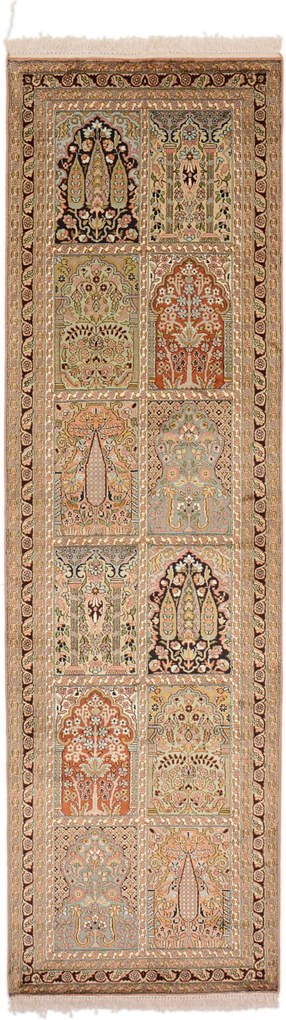 Cashmere Silk Tappeto orientale 270x80 (Indian) Annodato A Mano
