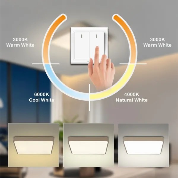 BRILAGI - Plafoniera LED POOL SQUARE LED/36W/230V 3000/4000/6000K 40x40 cm beige