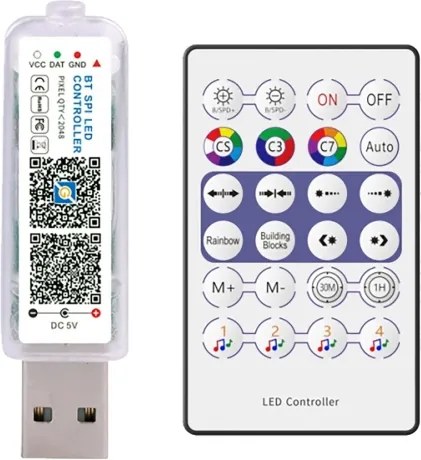 Catena LED RGB LED/10W/5V 10 m USB + telecomando
