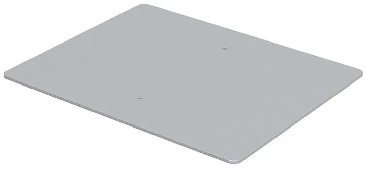 Piastra di fissaggio L 40 x P 45 cm in acciaio argento