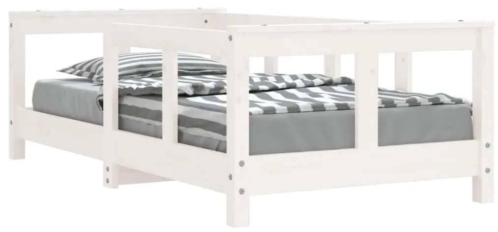 Giroletto per bambini bianco 70x140cm in legno massello di pino