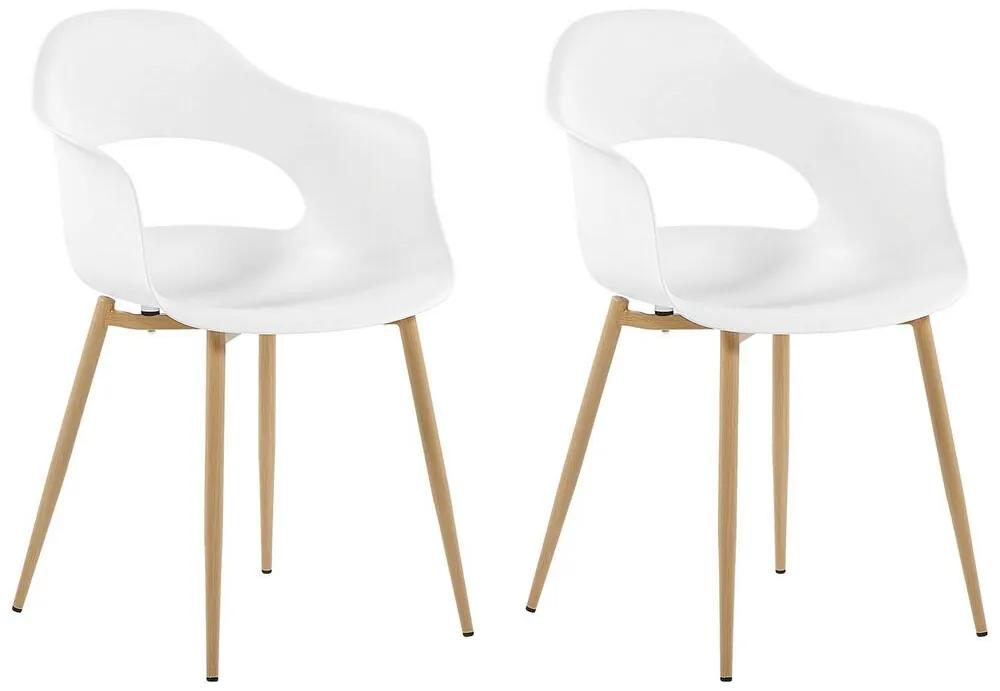 Set di 2 sedie plastica bianca UTICA Beliani