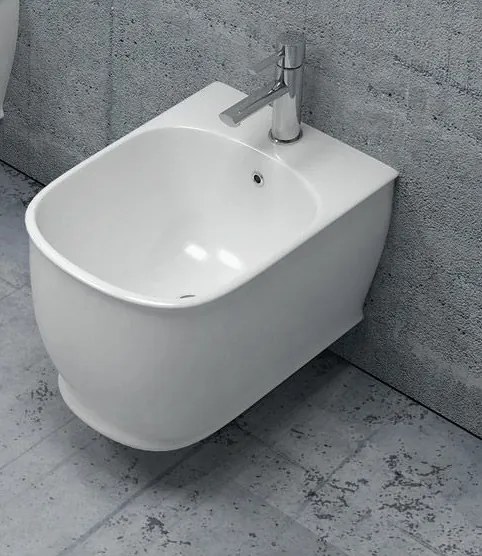 New Line Db4 Bidet Sospeso In Porcellana Bianco