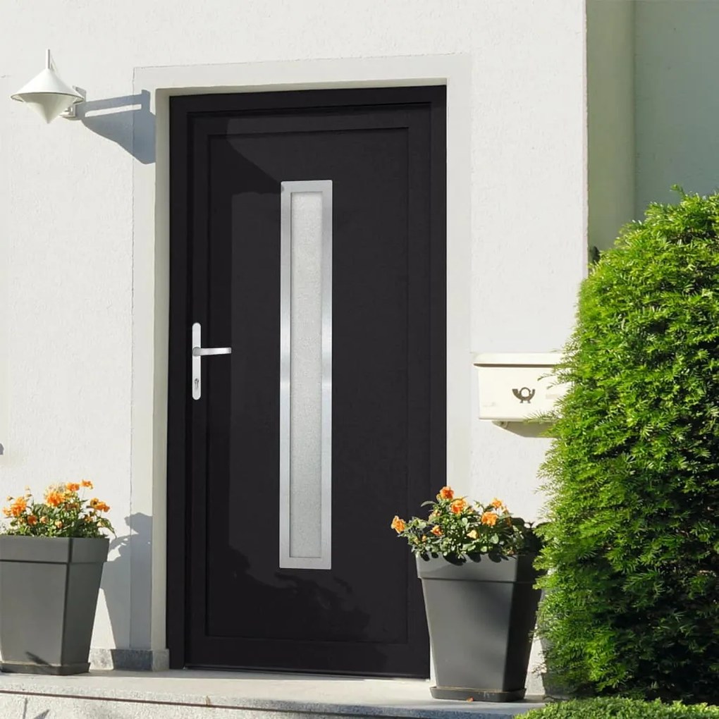 Porta Ingresso Antracite 88x200 Cm İn Pvc /