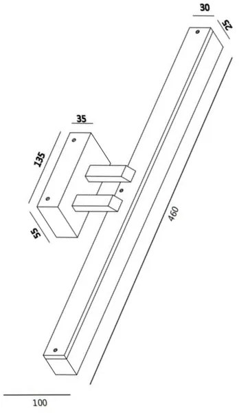 Fabas 3362-26-138 - Lampada LED per specchio da bagno SAURA LED/10W/230V