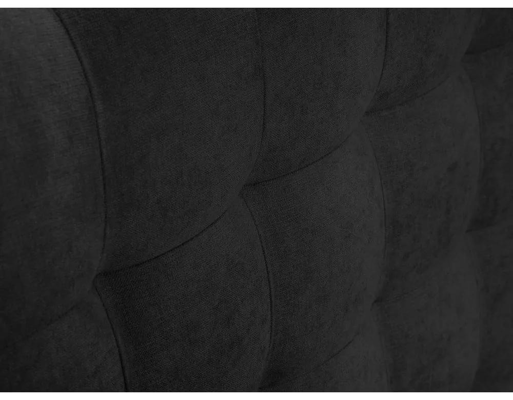 Letto boxspring grigio scuro con contenitore 200x200 cm Jade - Mazzini Beds