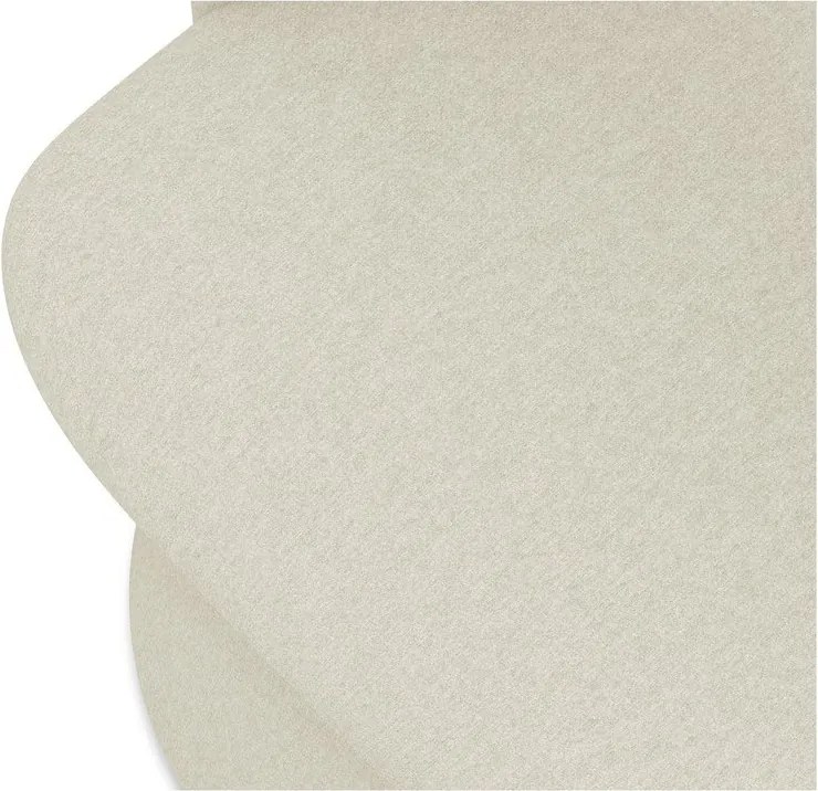 Sedia da pranzo color crema in imbottito Kalo – Makamii