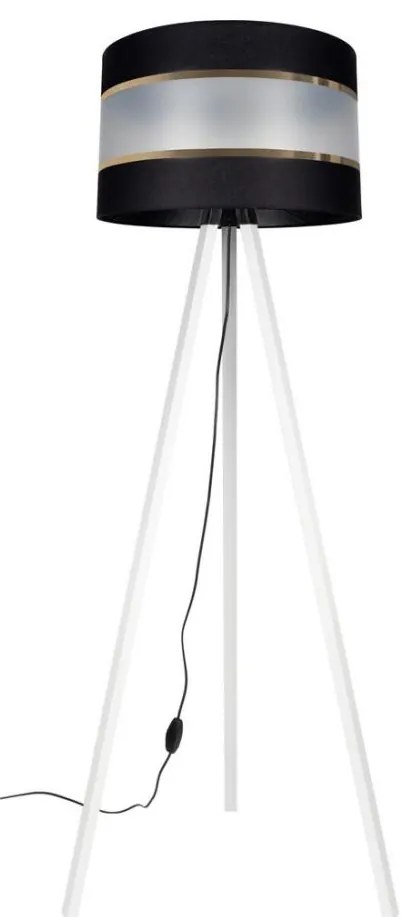 Lampada da terra CORAL 1xE27/60W/230V bianco/nero/oro