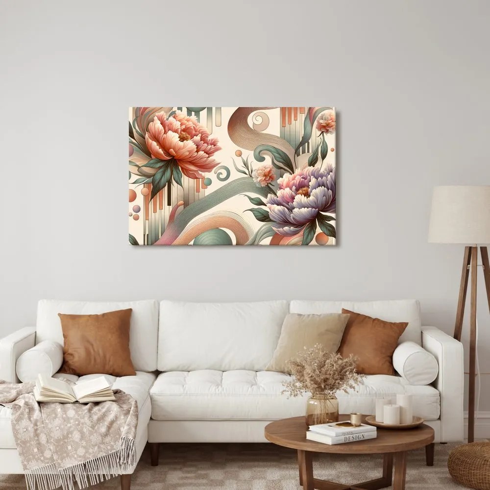 Quadro su tela – Fiori in stile astratto
