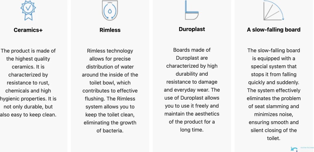 Vaso WC sospeso MEXEN TO1699 in ceramica senza brida, in più finiture