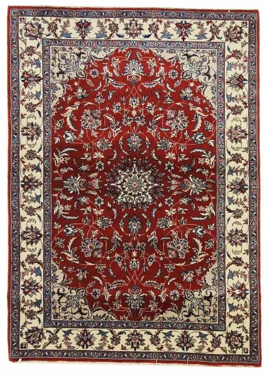 Teppich Tappeto orientale 130x180 Rosso (Indian) Annodato A Mano