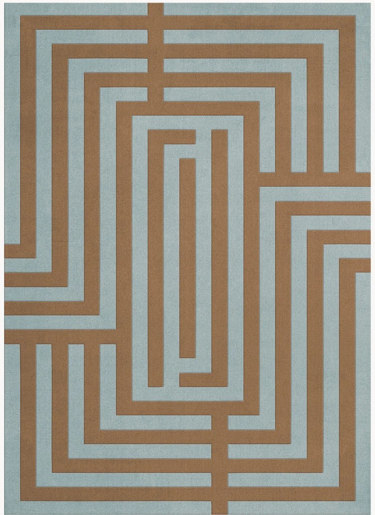 Tappeto in lana a pelo lungo e corto tessuto a mano Residue